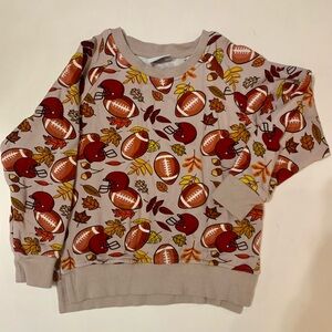 Bums and Roses Football /Fall Print Jogger Set, 2T